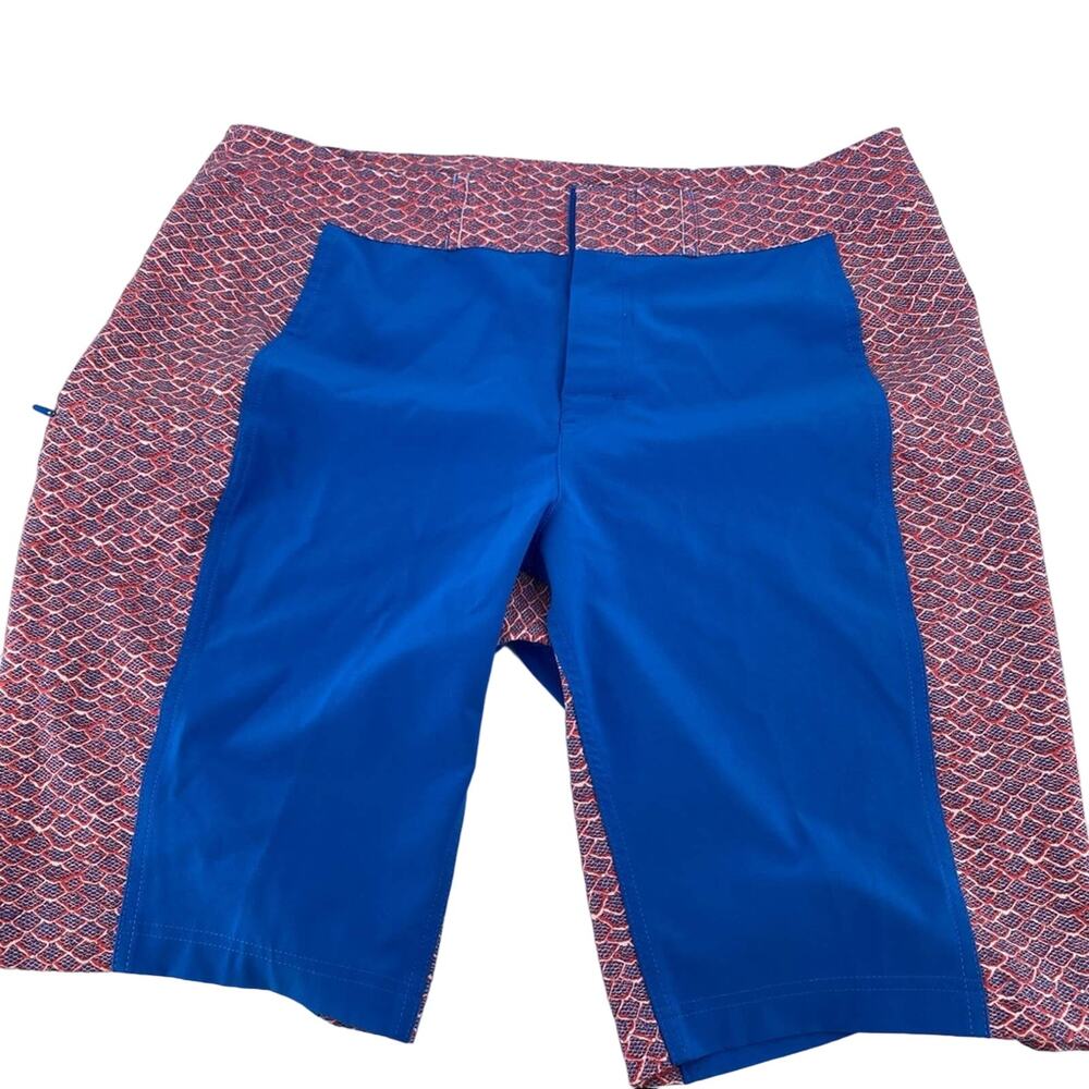 Men’s Columbia PFG board shorts size large 11" length blue red